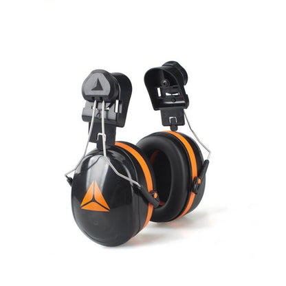 Safety Hearing Protector Helmet Adaptor with PU Foam Cushions Ear Muff