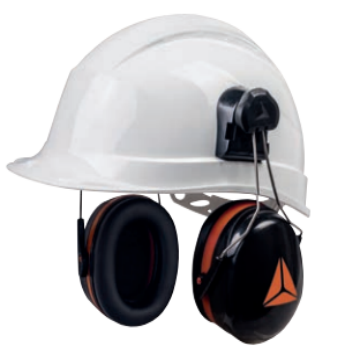 Safety Hearing Protector Helmet Adaptor with PU Foam Cushions Ear Muff