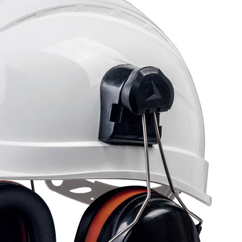 Safety Hearing Protector Helmet Adaptor with PU Foam Cushions Ear Muff