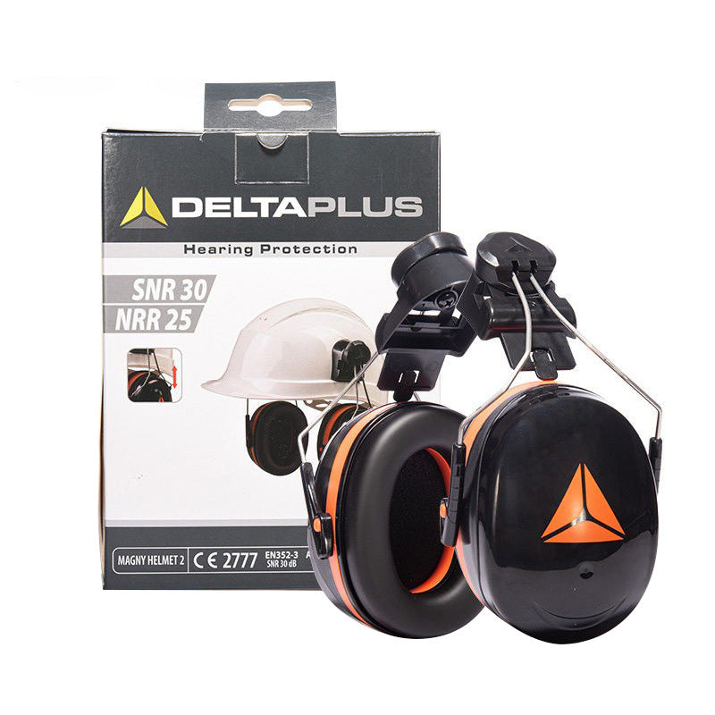 Safety Hearing Protector Helmet Adaptor with PU Foam Cushions Ear Muff